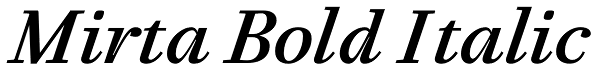 Mirta Bold Italic Font