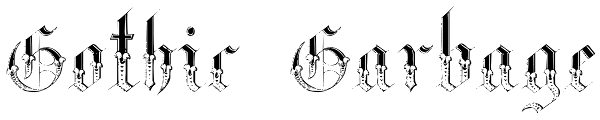 Gothic Garbage Font