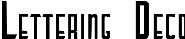 Lettering Deco Font