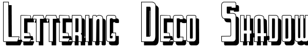 Lettering Deco Shadow Font