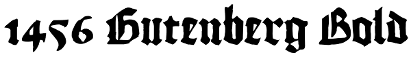 1456 Gutenberg Bold Font