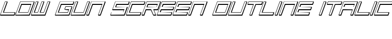 Low Gun Screen Outline Italic Font
