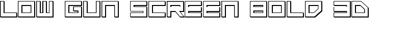 Low Gun Screen Bold 3D Font