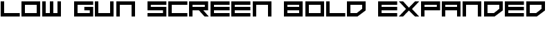 Low Gun Screen Bold Expanded Font