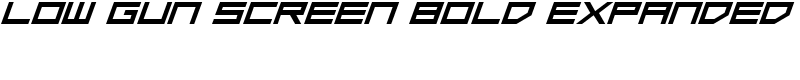 Low Gun Screen Bold Expanded Font