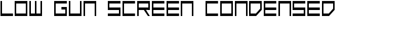 Low Gun Screen Condensed Font