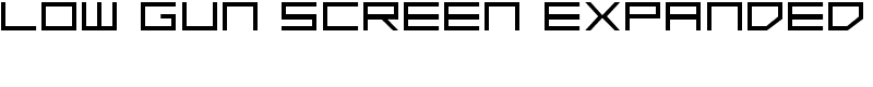 Low Gun Screen Expanded Font
