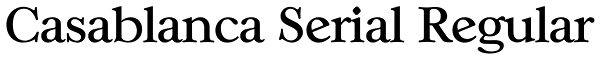 Casablanca Serial Regular Font