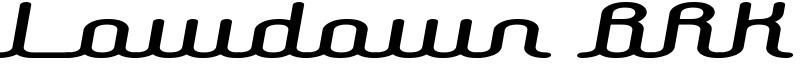 Lowdown BRK Font