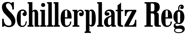 Schillerplatz Reg Font