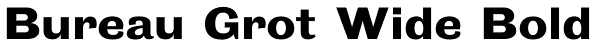 Bureau Grot Wide Bold Font