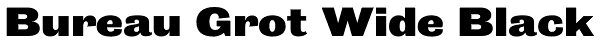 Bureau Grot Wide Black Font
