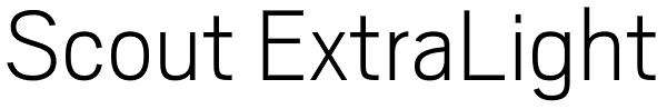 Scout ExtraLight Font