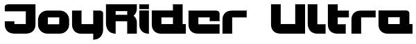 JoyRider Ultra Font