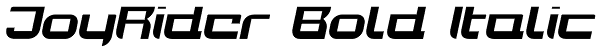 JoyRider Bold Italic Font