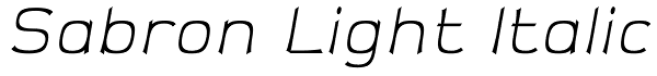 Sabron Light Italic Font