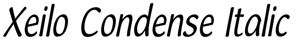 Xeilo Condense Italic Font