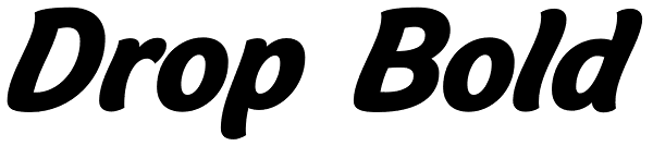 Drop Bold Font