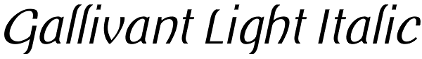 Gallivant Light Italic Font