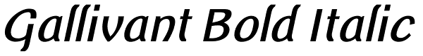 Gallivant Bold Italic Font
