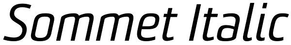 Sommet Italic Font
