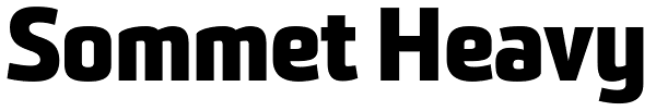 Sommet Heavy Font