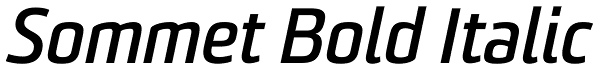 Sommet Bold Italic Font
