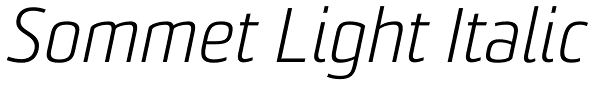Sommet Light Italic Font