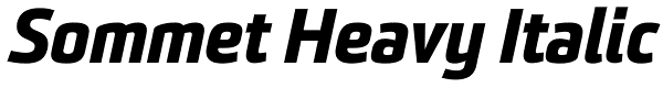Sommet Heavy Italic Font