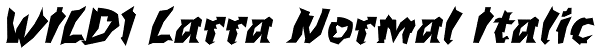 WILD1 Larra Normal Italic Font