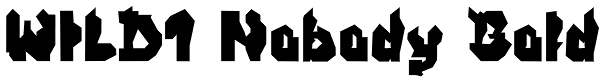 WILD1 Nobody Bold Font