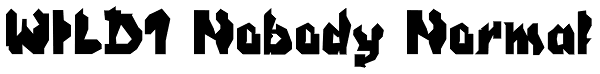 WILD1 Nobody Normal Font