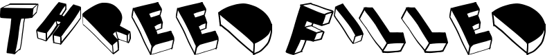 threed filled Font