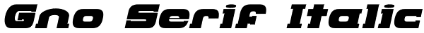 Gno Serif Italic Font