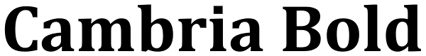 Cambria Bold Font