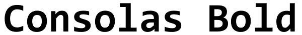 Consolas Bold Font
