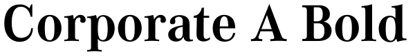 Corporate A Bold Font
