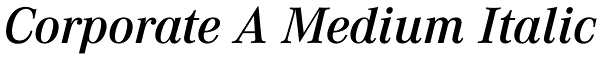 Corporate A Medium Italic Font