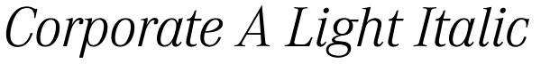 Corporate A Light Italic Font