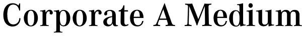 Corporate A Medium Font