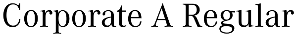 Corporate A Regular Font