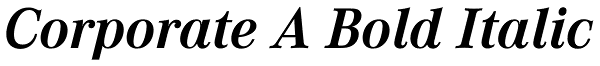 Corporate A Bold Italic Font