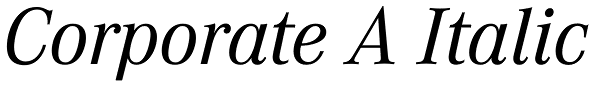 Corporate A Italic Font