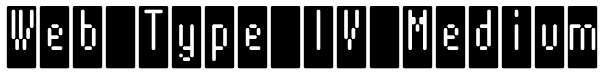 Web Type IV Medium Font