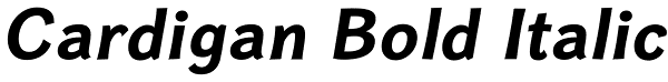 Cardigan Bold Italic Font