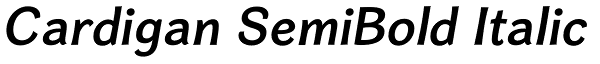 Cardigan SemiBold Italic Font