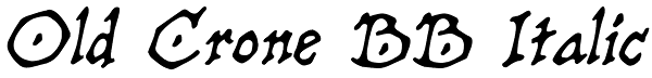 Old Crone BB Italic Font