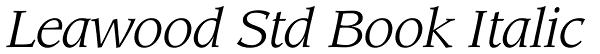 Leawood Std Book Italic Font