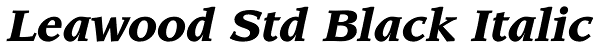 Leawood Std Black Italic Font