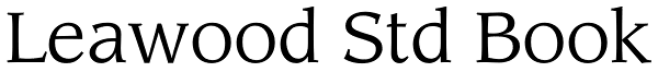 Leawood Std Book Font